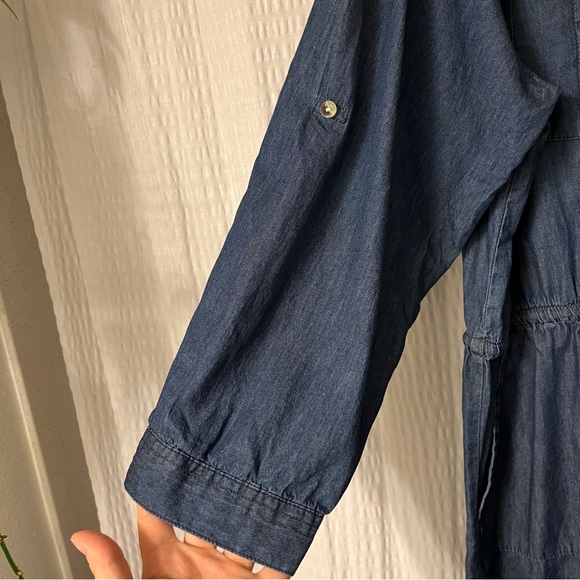 Millenium Denim Romper Adjustable Sleeve length Drawstring Waist Women’s Size 3x - Picture 5 of 7